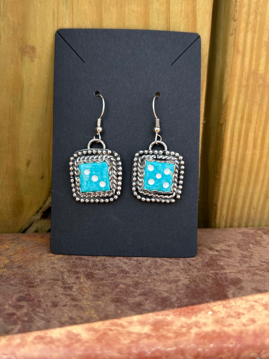 Dangle Sonoran Dice Earrings