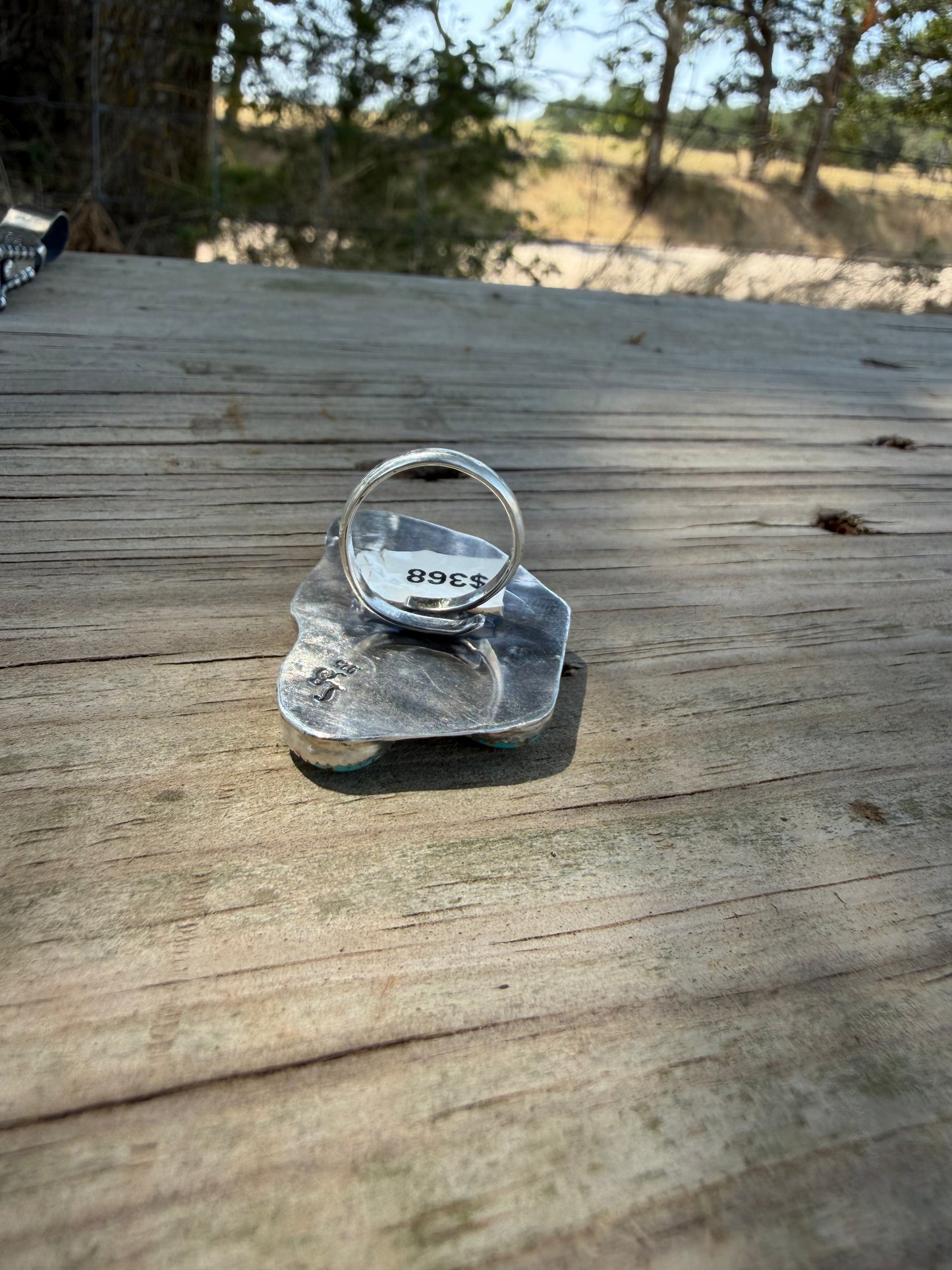 Sonoran and Cotton Candy half cluster ring