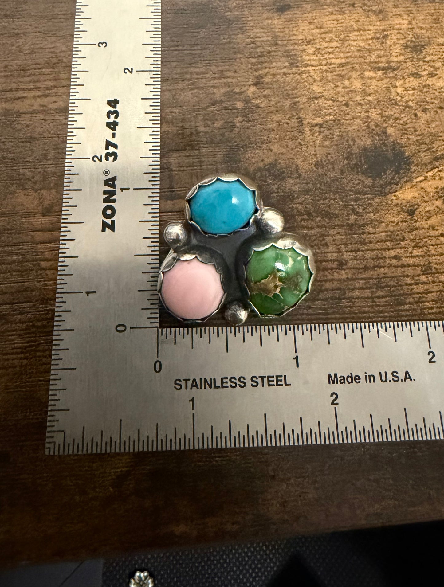 Kingman, Sonoran Gold and Pink Conch Studs