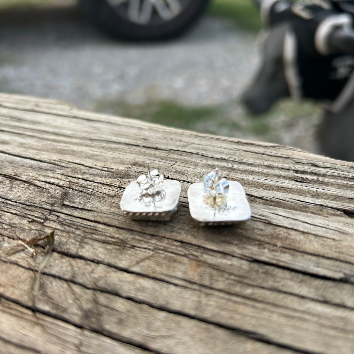 Rolling Sevens Dice Stud Earrings