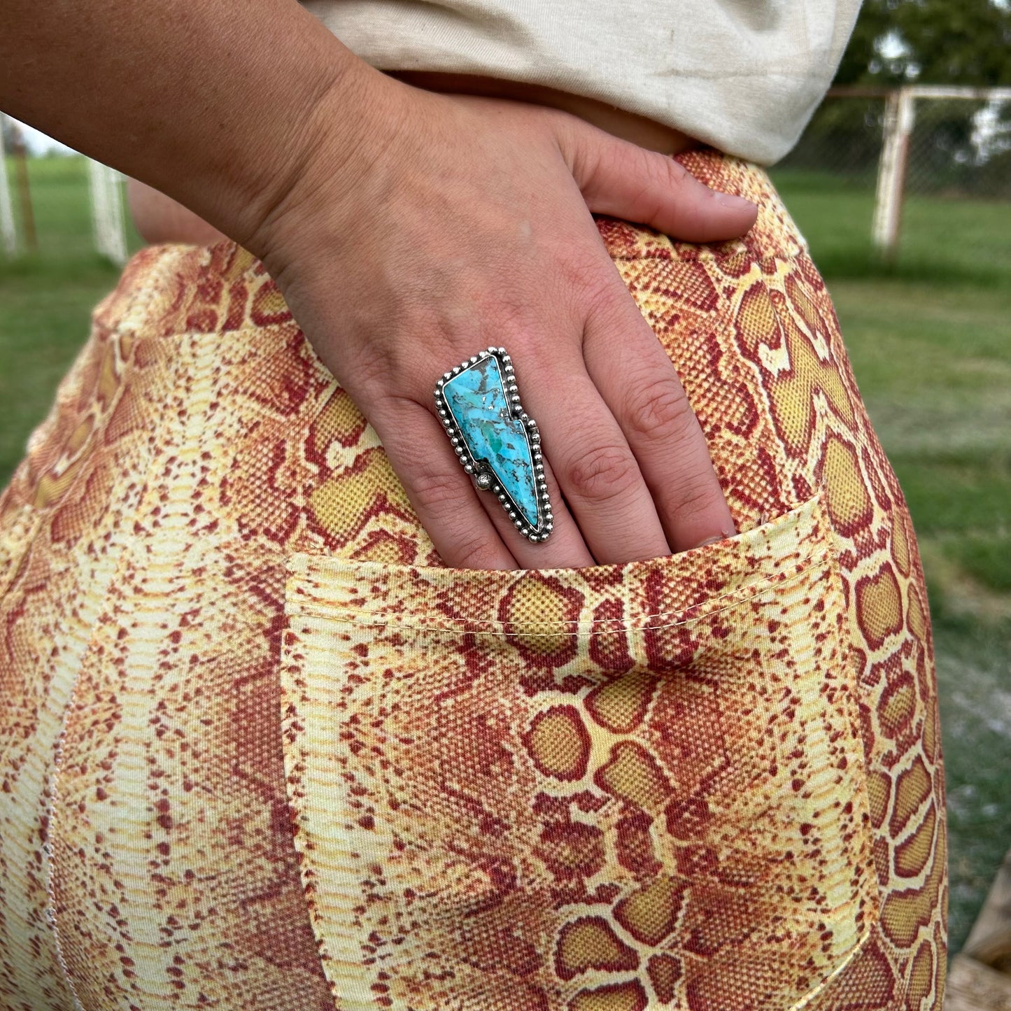 Kingman Lightning bolt ring