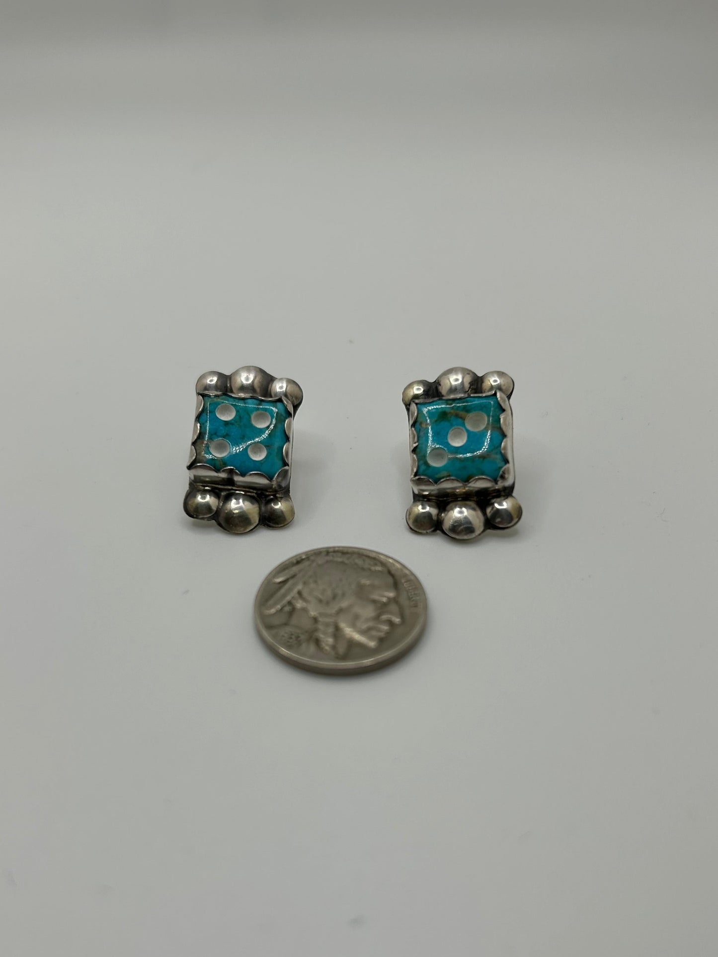 Dice and Sterling dot Studs