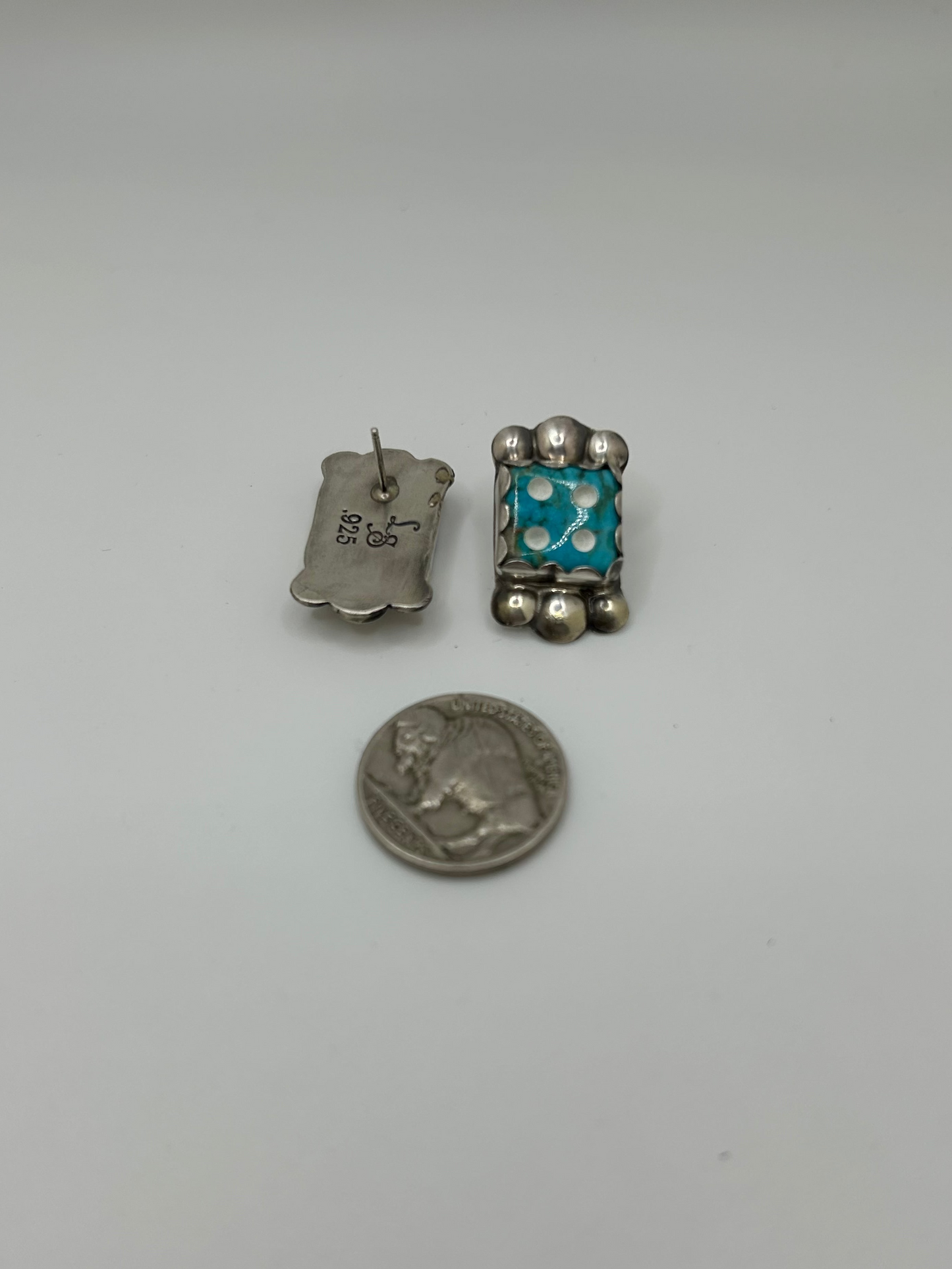 Dice and Sterling dot Studs