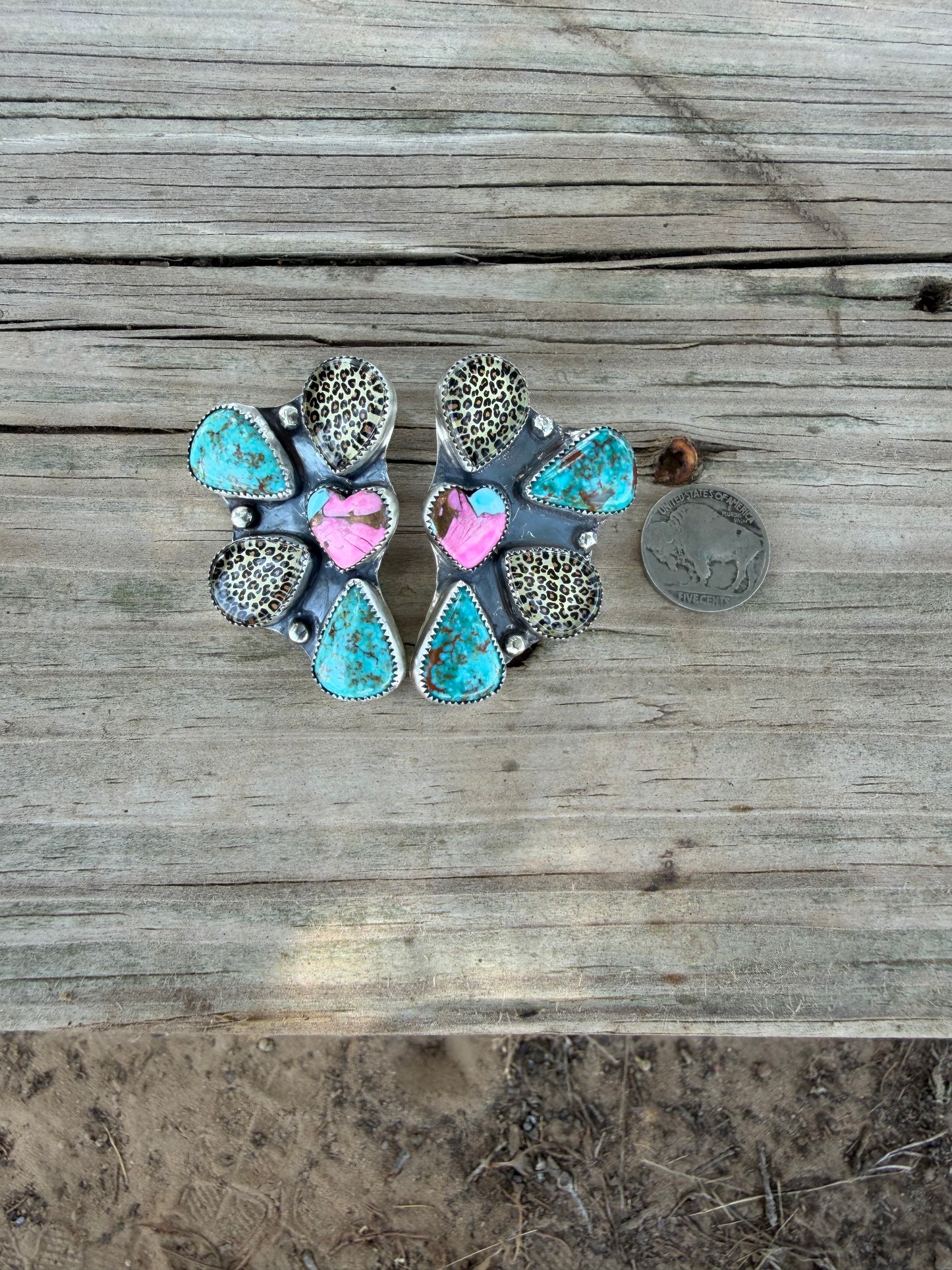 Sonoran, cotton candy and cheetah studs