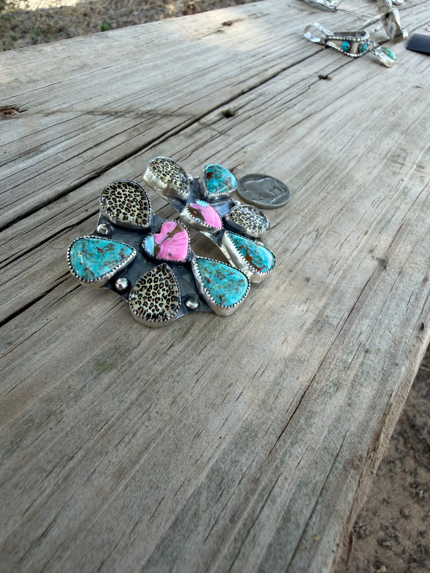 Sonoran, cotton candy and cheetah studs